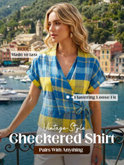 Women's Vintage-Style Checkered Shirt
