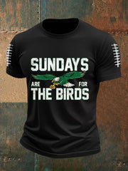 Men's Sundays Are For The Birds Football Fans Lovers Gameday Casual Tee