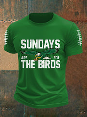 Men's Sundays Are For The Birds Football Fans Lovers Gameday Casual Tee