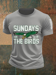 Men's Sundays Are For The Birds Football Fans Lovers Gameday Casual Tee