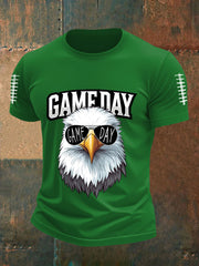Men's Game Day Football Fans Lovers Gameday Casual Short Sleeve Tee