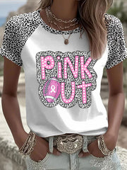 Women's Breast Cancer Rugby PINK OUT Short Sleeve T-shirt