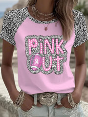 Women's Breast Cancer Rugby PINK OUT Short Sleeve T-shirt