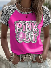 Women's Breast Cancer Rugby PINK OUT Short Sleeve T-shirt