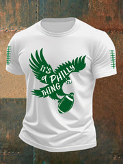 Men's Football Fans Lovers Gameday Casual Short Sleeve T-shirt