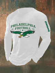 Men's Football Fans Lovers Gameday Casual Long Sleeve T-shirt