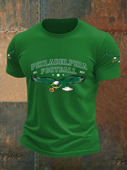 Men's Football Fans Lovers Gameday Casual Short Sleeve T-shirt