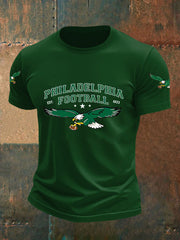 Men's Football Fans Lovers Gameday Casual Short Sleeve T-shirt