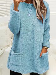 Women's Casual Mid-Length Plush Top