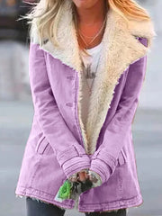 Women's Warm Plush Lapel Coat
