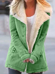 Women's Warm Plush Lapel Coat
