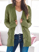 Women's Casual Mid-Length Knitted Cardigan