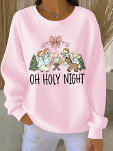 Women's Oh Holly Night Ribbed Round-Neck Sweatshirt