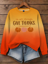 Women's Thanksgiving Blessing Printed Sweatshirt