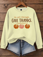 Women's Thanksgiving Blessing Printed Sweatshirt