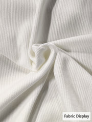 Women's Juesu Christmas Cross Ribbed Round-Neck Sweatshirt