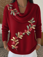 Women's 3D Floral Knit Sweater