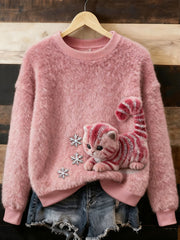 Women's Flannel Cat Sweatshirts