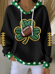 Women's Football Print Hoodie