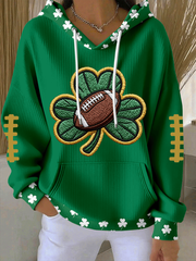 Women's Football Print Hoodie