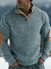 Men's Retro Solid Color Casual Buttons Pullover