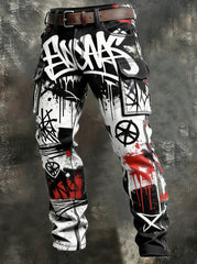 Men's Retro Business Style Casual Work Trousers