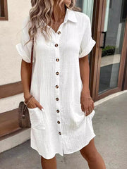 Women's Casual Elegant Mid-Length Shirt Dress
