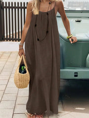 Women's Strappy Backless Long Dress