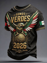Men's Mexico Football Lover Art Printed T-shirt