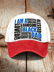 Men's “I Am A Black Dad” Father's Day Fun Casual Unisex Hat