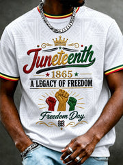 Men's Juneteenth A Legacy Of Freedom Print Casual Tee
