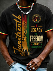 Men's Juneteenth A Legacy Of Freedom Print Casual Tee