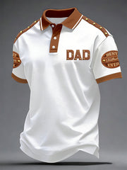 Men's“Best Father Ever”Father's Day Fun Casual Printed polo shirt