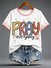 Women's Christian Jesus Print Casual Tee