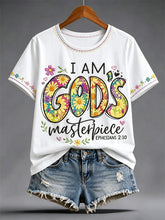 Women's Christian Jesus Print Casual Tee