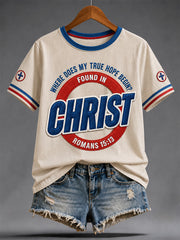 Women's Funny Christian Jesus Print Casual Tee