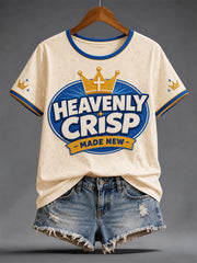 Women's Funny Christian Jesus Print Casual Tee