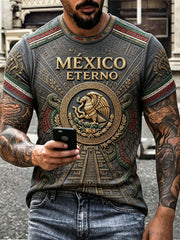 Men's Mexico Pride Art Printed T-shirt