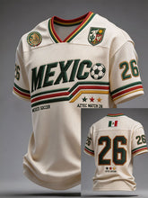 Men's Mexico Football Lover Art Printed T-shirt