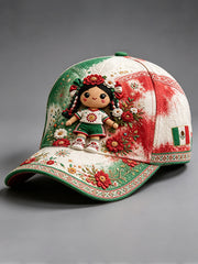 Unisex Mexico Football Lover Lele Doll Art Printed Hat