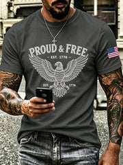 Men's Patriotic Independence Day Graphic Casual Short-Sleeve T-Shirt