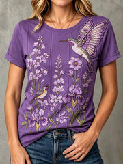 Women's Alzheimer's Awareness Pattern Printed T-Shirt