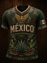 Men’s Mexico Independence Day Print Casual Short-Sleeve T-Shirt