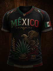 Men’s Mexico Independence Day Print Casual Short-Sleeve T-Shirt