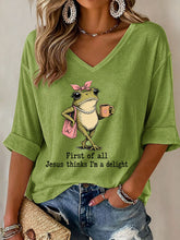 Women's 'Jesus Thinks I'm A Delight' Printed Casual T-Shirt
