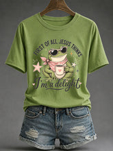 Women's 'Jesus Thinks I'm A Delight' Printed Casual T-Shirt