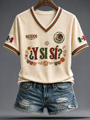 Women's Mexico Independence Day ¿Y si sí? Art Printed T-shirt
