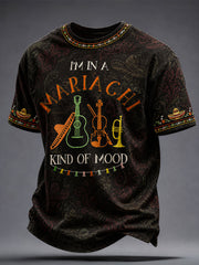Men's Mariachi Music Lover Mexico Art Printed T-shirt