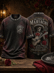 Men's Mariachi Music Lover Mexico Art Printed T-shirt