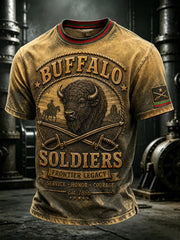 Men’s Buffalo Soldier Print Casual Short-Sleeve T-Shirt